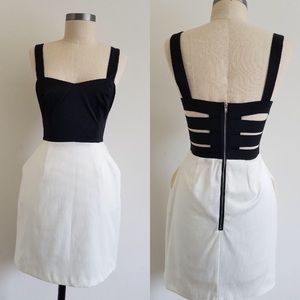 W118 by Walter Baker black/white cutout dress